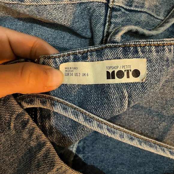 Structured form fitting denim mini Dress - Picture 3 of 6